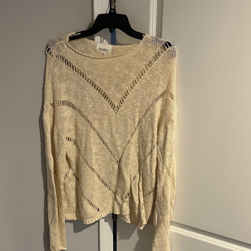 Sandro Beige Knit Sweater